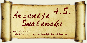 Arsenije Smolenski vizit kartica